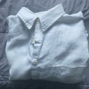 White linen J. Crew button down - XL